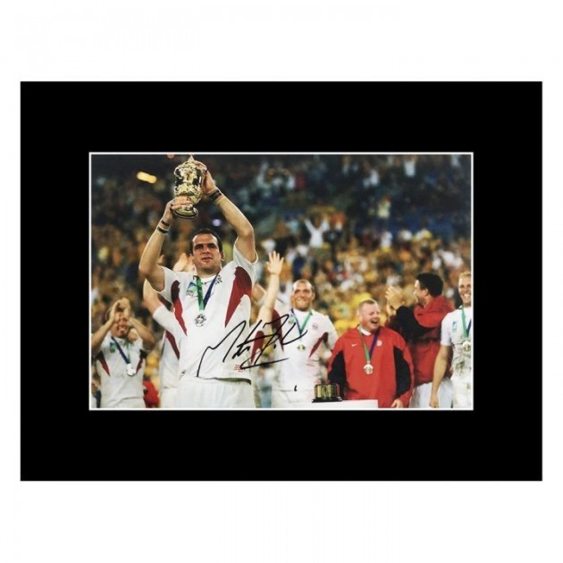 Martin Johnson Signed Photo Display