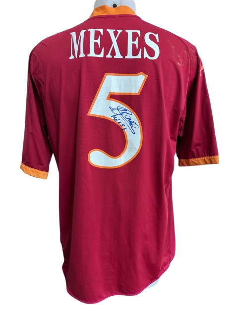 Mexes' Roma Match-Issued Shirt, 2009/10 - Autografata