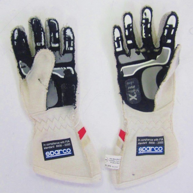 Racing gloves worn by MIchela Cerruti - signed, Auto GP Imola 2014