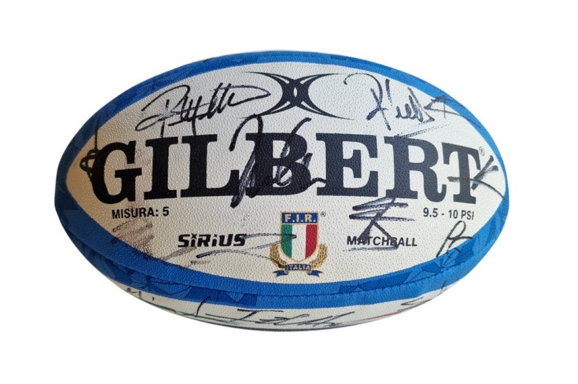 Biglietto Di Compleanno Rugby Ball In Motion - Gamma Granito, Con Finitura In Lamina E Rilievo, 126x179 Mm - 2