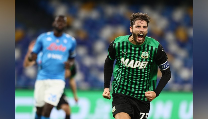 Locatelli's Sassuolo Signed Match Shirt, 2020/21