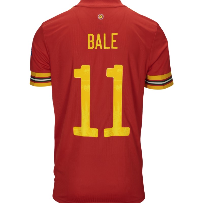 Bale's Wales vs Switzerland Match-Issued Shirt, EURO 2020