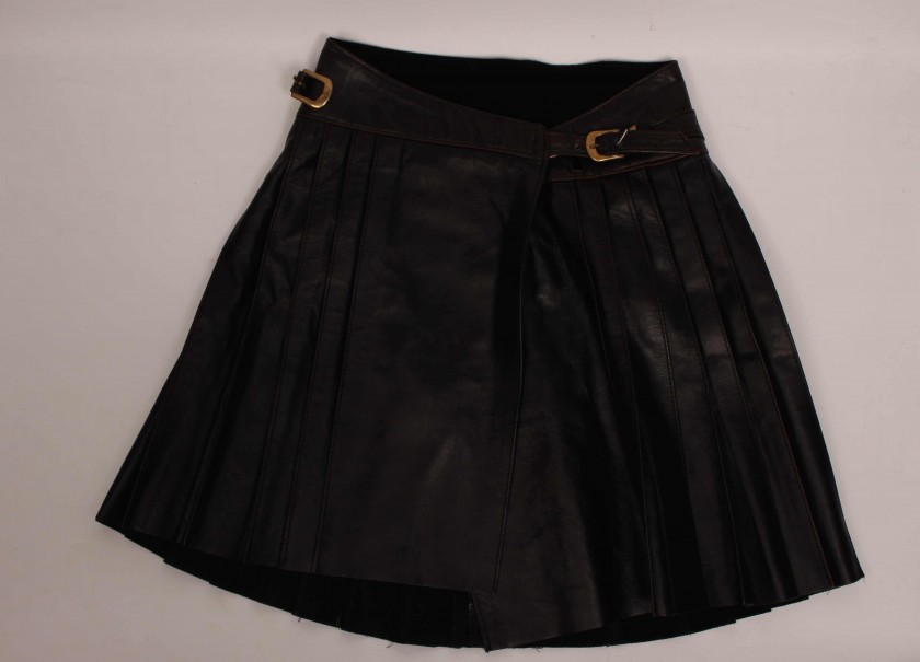 Leather Black Kilt Donated by Skin, Front Woman of Skunk Anansie