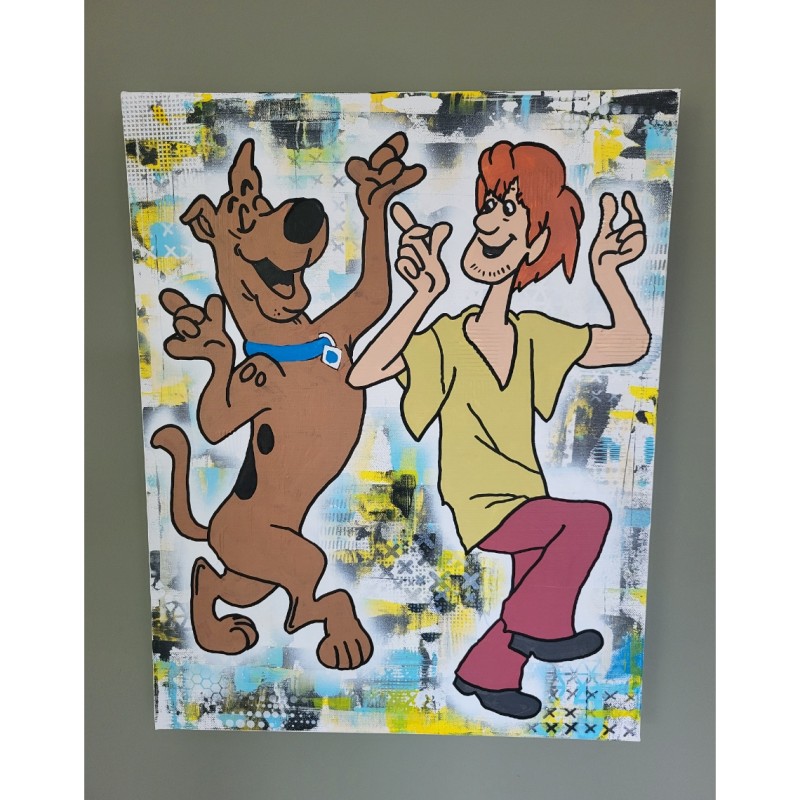 'Scooby Groove' Mixed Media Artwork by Melissa Stok