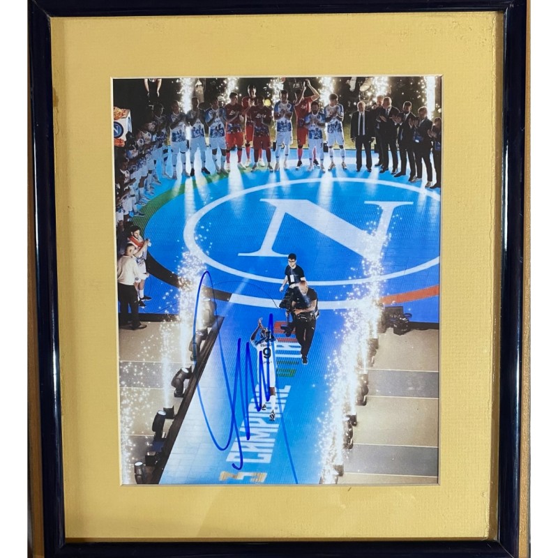 Victor Osimhen's SSC Napoli Signed and Framed Photograph