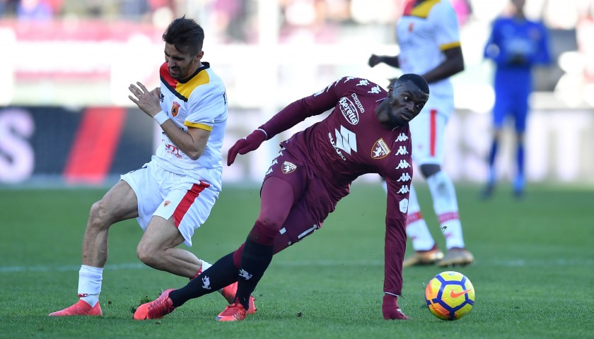 Niang's Match-Issued Torino-Benevento Shirt with Special Patch