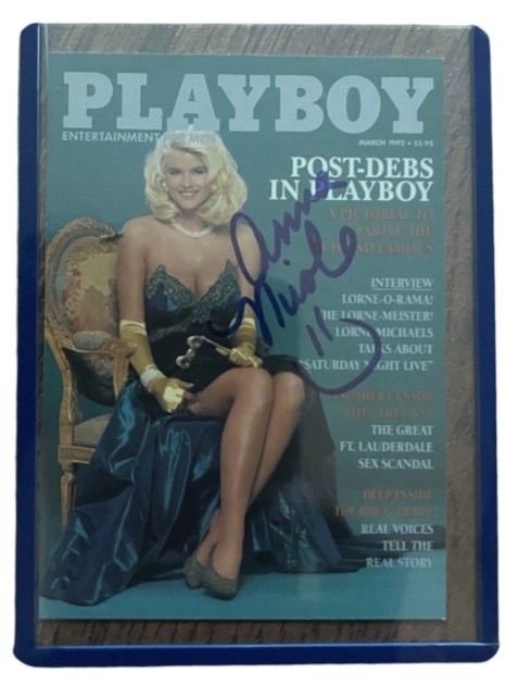 Anna Nicole Smith Signed Playboy Card Global Authentics 