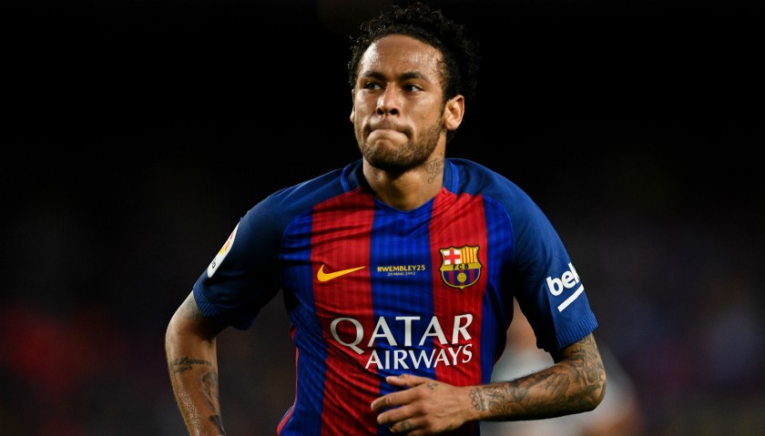 Neymar's Match-Issue/Worn Shirt, #Wembley25