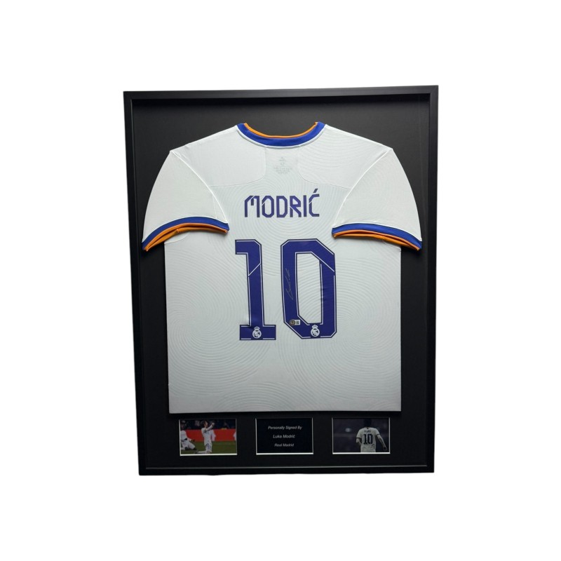 Luka Modric's Real Madrid 2020/21 Signed And Framed Shirt