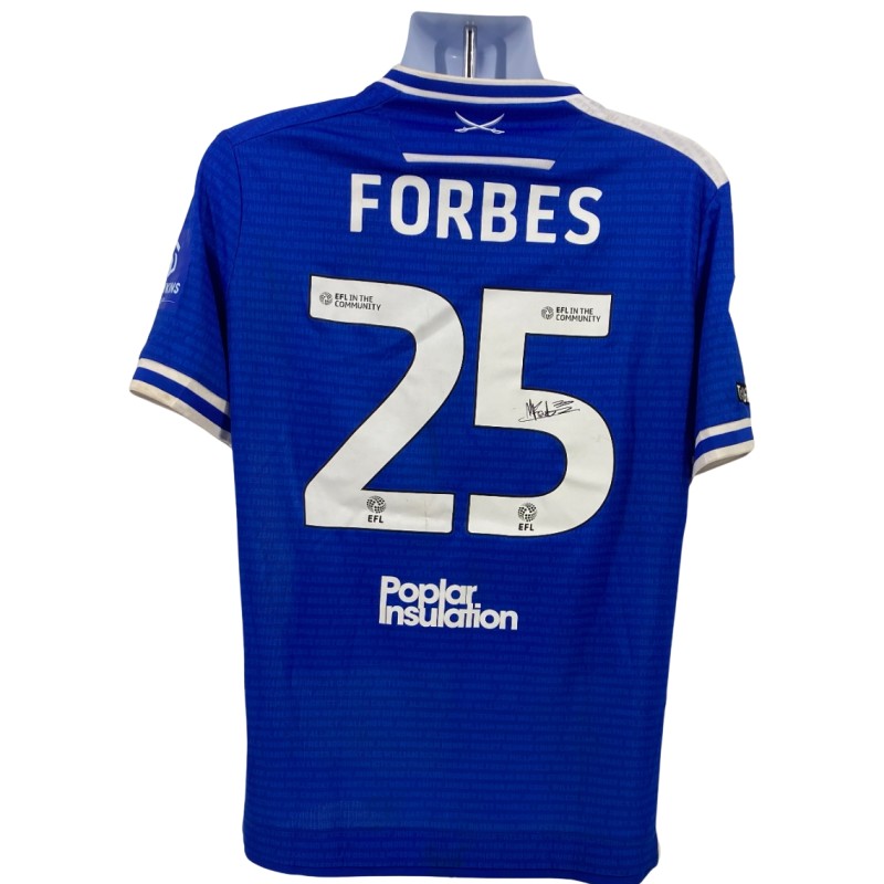 Forbes' Bristol Rovers EFL Sky Bet League One Signed Match Worn Shirt, vs Northampton