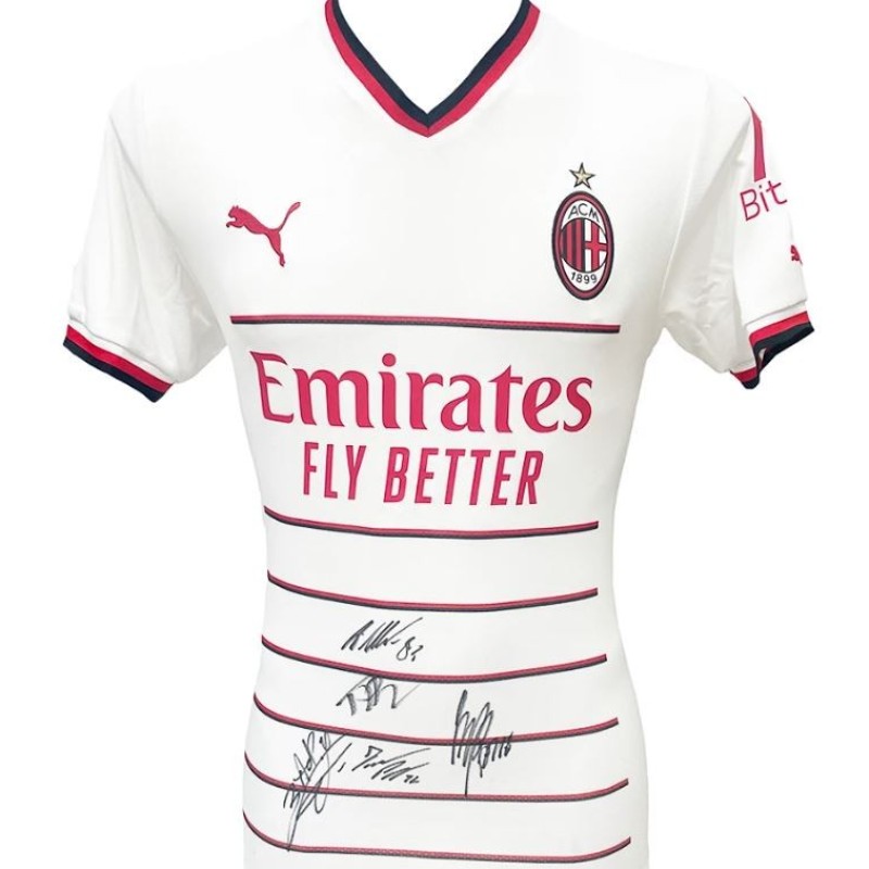 AC Milan Squad Multi Signed Away Shirt 