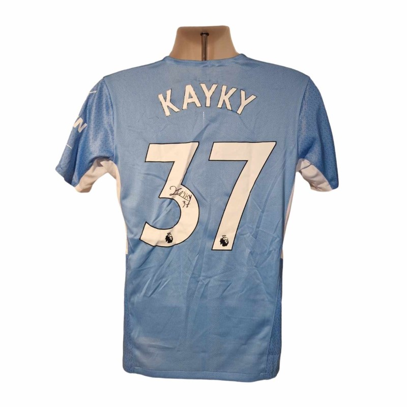 Maglia ufficiale firmata del Manchester City 2021/22 di Kayky