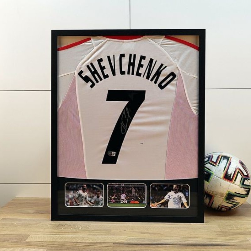 Shevchenko's AC Milan 2002 Signed and Framed Shirt