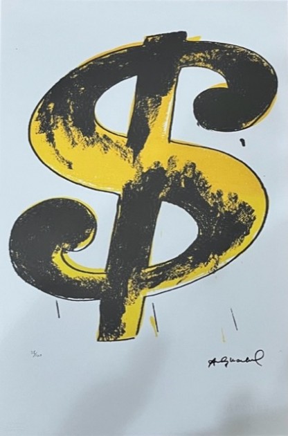Andy Warhol Signed "Dollar Sign" 