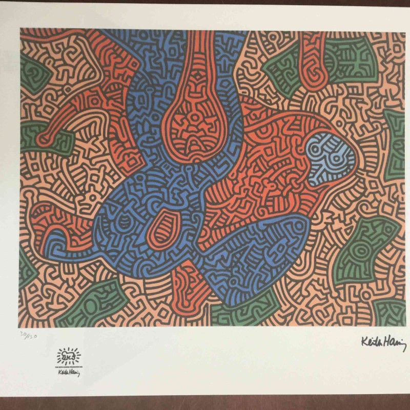 Offset lithography by Keith Haring (replica)