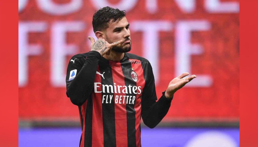 Maglia ufficiale Theo Hernandez Milan, 2020/21 - Autografata - CharityStars