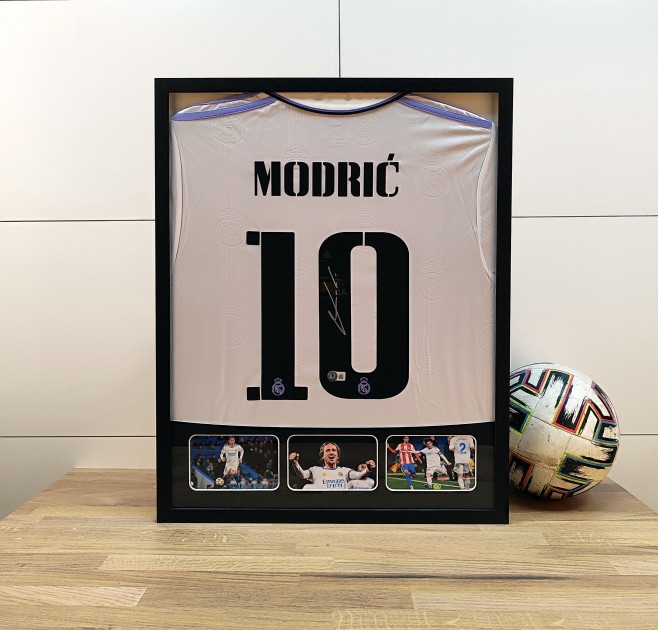 Luka Modric's Real Madrid Signed and Framed Shirt