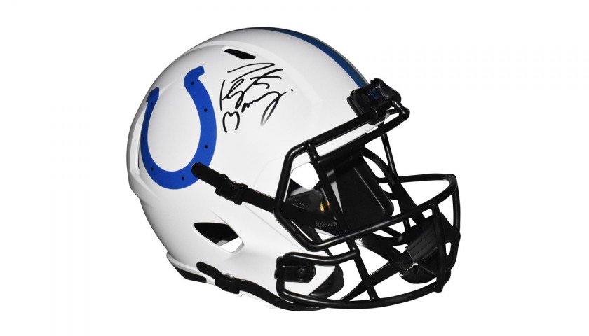 Indianapolis Colts Replica Football Helmet Signed by Peyton Manning