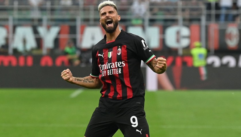 Olivier Giroud's AC Milan Signed Shirt