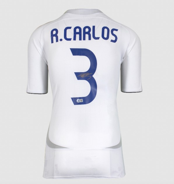 Roberto Carlos' Real Madrid Teamgeist Signed Shirt - 2021/22