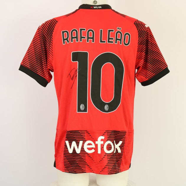 Rafa Leao Official Milan Signed Shirt, 2023/24 