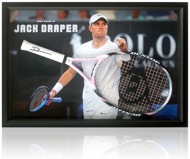 Jack Draper Signed Tennis Racket Display
