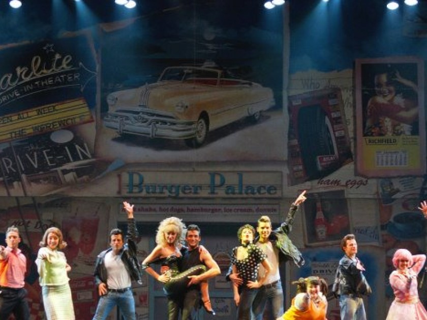 Backstage of Grease and attend to the musical in Milan
