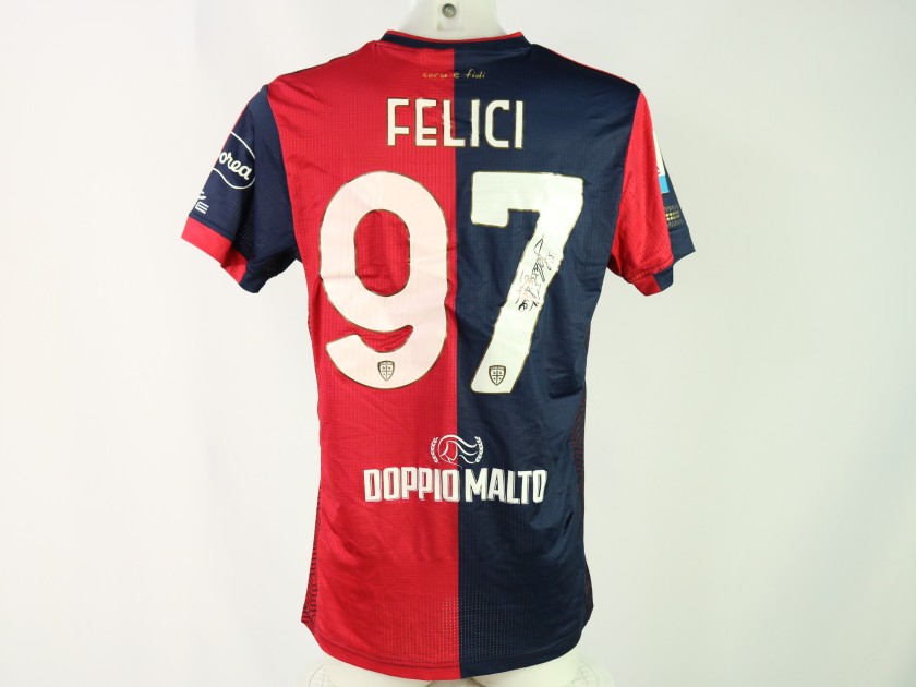 Felici's Signed Unwashed Shirt, Cagliari vs Bologna 2024