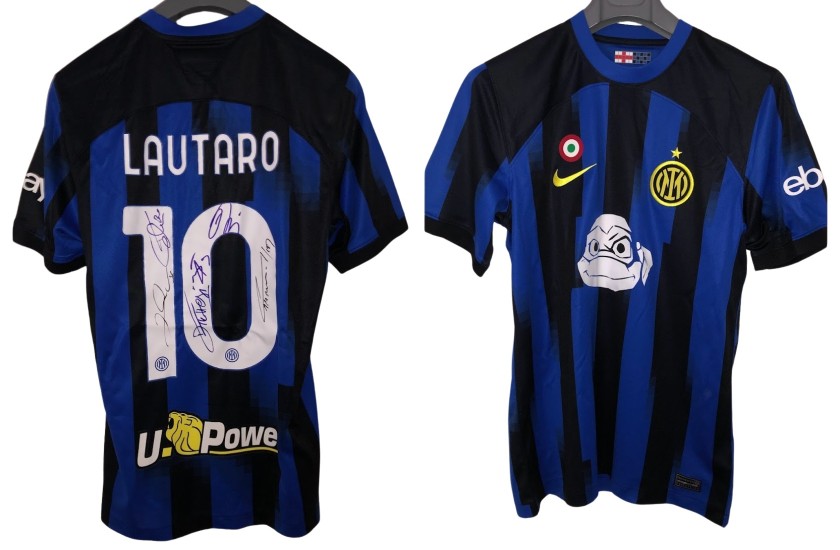 Lautaro Official Inter Milan Shirt, 2023/24 "Ninija Turtles Edition" - Signed by the Players