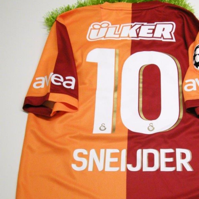 Galatasaray shirt, Wesley Sneijder, UEFA Champions League 13/14 - signed by the team