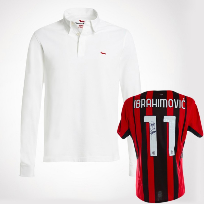 Harmont & Blaine Polo Shirt + Signed AC Milan Shirt by Zlatan Ibrahimovic