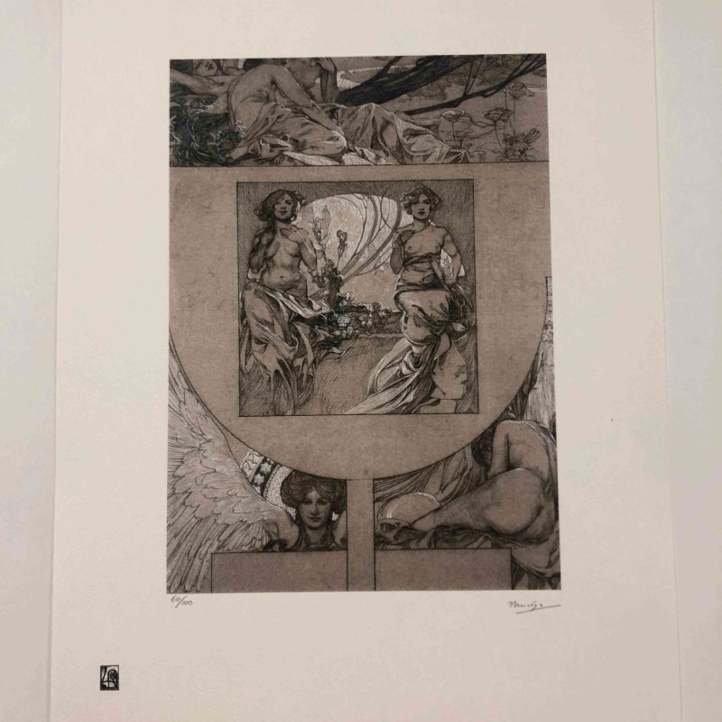 Litografia offset di Alphonse Mucha (replica)