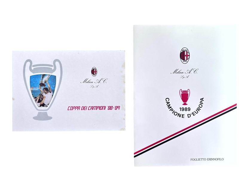 Milan European Champions' Set of Commemorative Envelope and Stamp, 1988/89