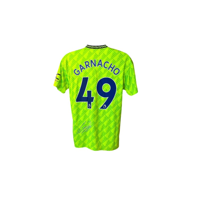 Terza maglia ufficiale firmata da Alejandro Garnacho per il Manchester United 2022/23