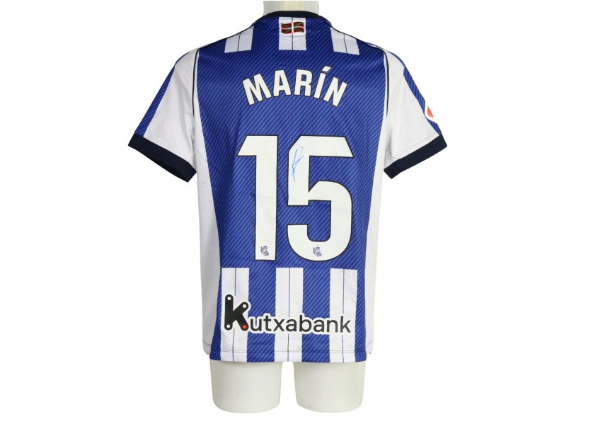 Marin's Signed Unwashed Shirt, Real Sociedad vs Oviedo 2026