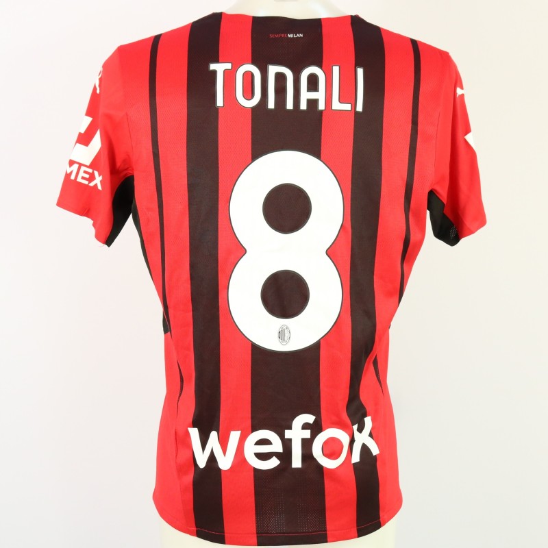 Tonali's Milan Match Shirt, 2021/22