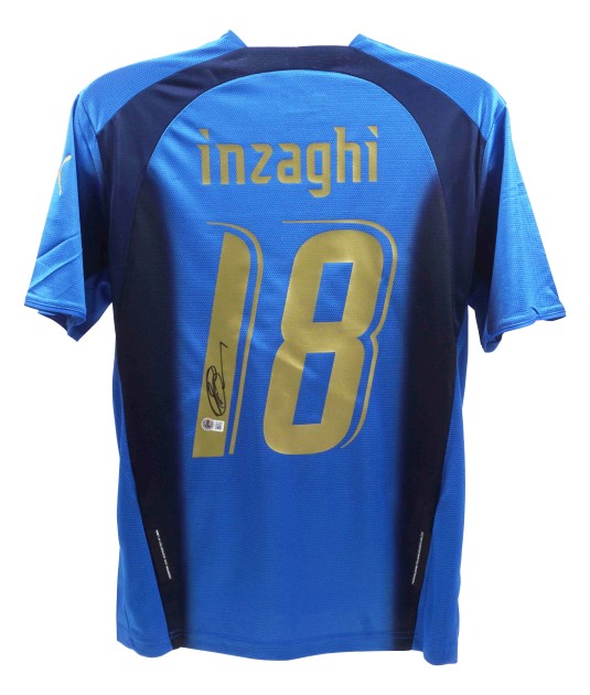 Filippo Inzaghi's Italy Signed Replica Shirt