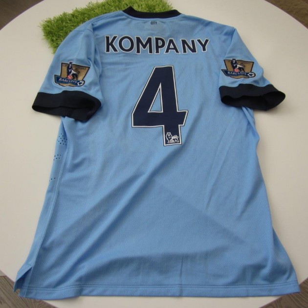 Maglia Kompany Manchester City, preparata/indossata Premier League 2014/2015 - autografata dalla rosa