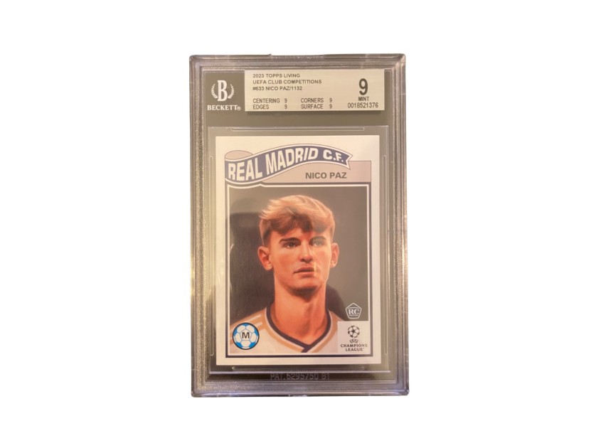 R - Card 2023 Topps Living UEFA Club Competitions #663 – Nico Paz /1132 – Gradata Beckett