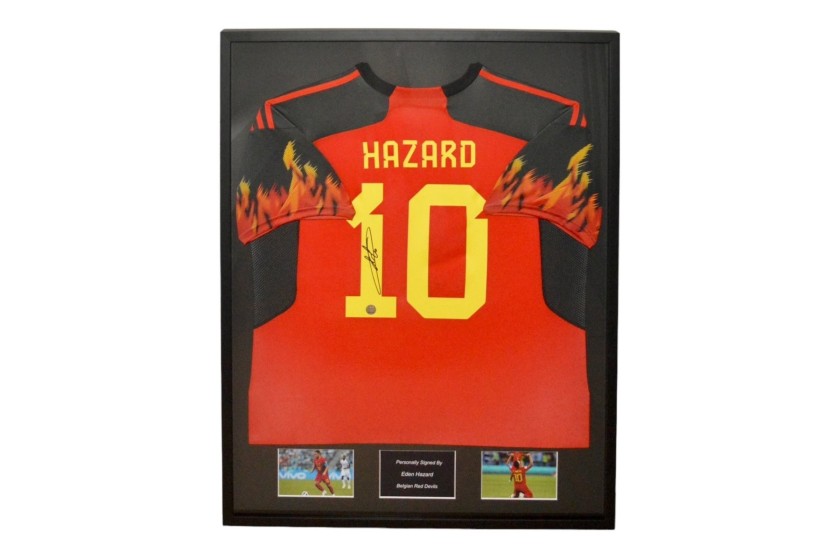 Eden Hazard's Belgium 2022/23 Signed and Framed Shirt