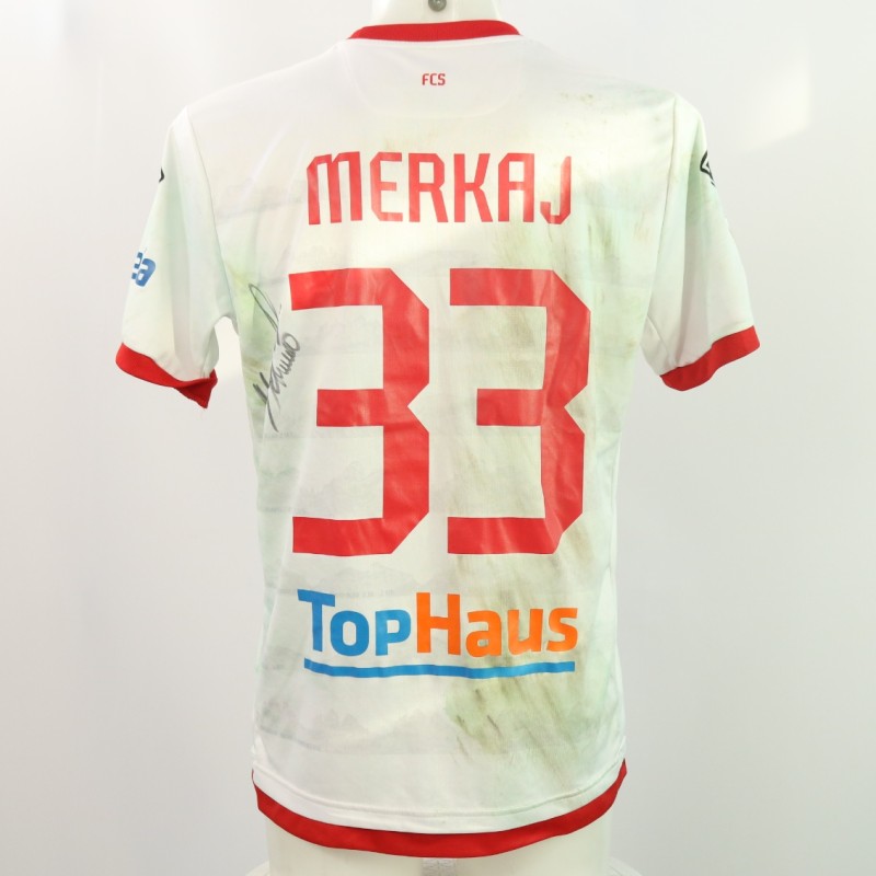 Merkaj's Signed Unwashed Shirt, Sudtirol vs Frosinone 2024