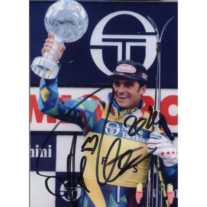 Photograph Signed by Alberto Tomba