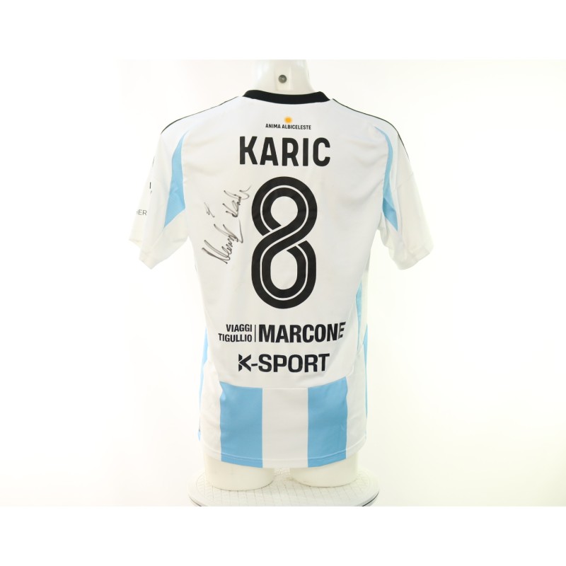 Maglia Karic Virtus Entella vs Ascoli Unwashed, 2025 - Autografata