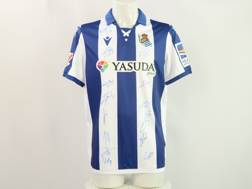 Real Sociedad's Official Home Shirt, 2024/25 - Signed by the players