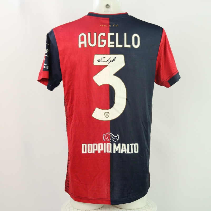 Augello's Signed Unwashed Shirt, Parma vs Cagliari 2024