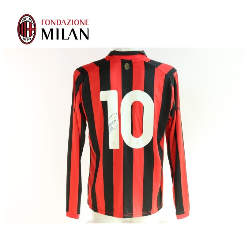 Rafael Leao's Milan Signed Official Shirt, 125 Anniversary