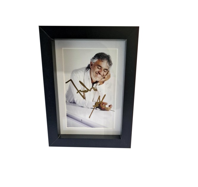 Photograph signed by Andrea Bocelli