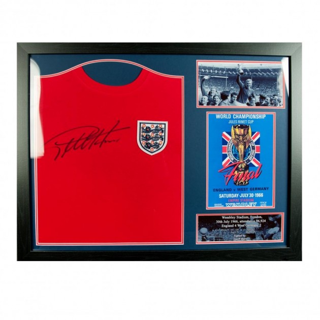 Sir Geoff Hurst England 1966 World Cup Signed and Framed Shirt
