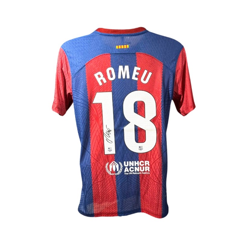 Oriol Romeu's FC Barcelona 2023/24 Signed Replica Player Version Shirt