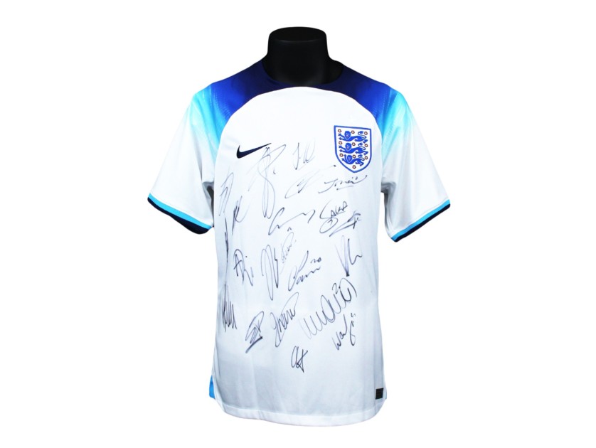 England Home Shirt, World Cup 2022 - Signed by the Squad